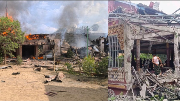 Myanmar : మయన్మార్ లో వైమానిక దాడిలో 23 మంది మృతి