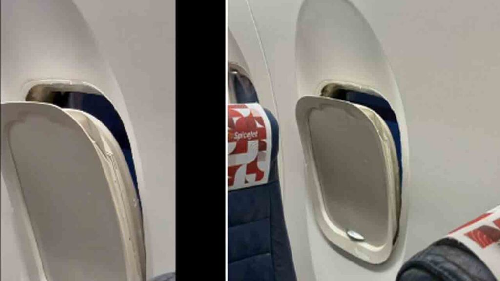 SpiceJet : గాల్లో విమానం.. ఊడిన కిటికీ ఫ్రేమ్