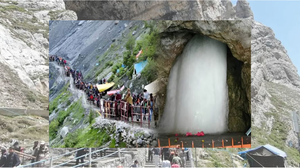 అమర్‌నాథ్ యాత్ర 2025లో భద్రతా బందోబస్తుతో బాల్టాల్ బేస్ క్యాంపుకెళ్లుతున్న యాత్రికుల visuals – జమ్మూ కాశ్మీర్