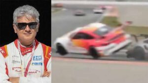 హీరో అజిత్ కారుకు ప్రమాదం