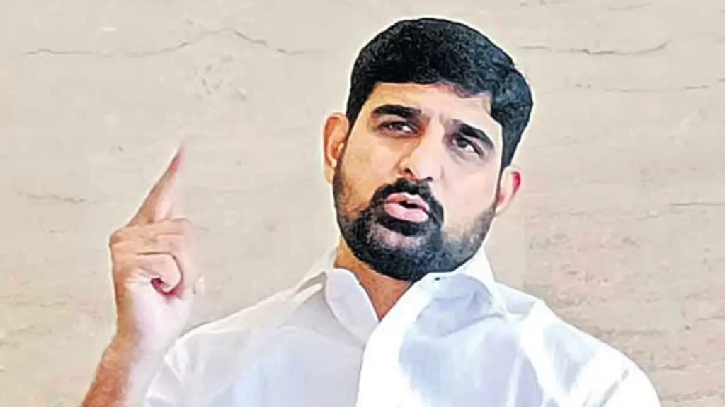 Huzurabad MLA Kaushik Reddy speaking to media in Hyderabad, Telangana politics