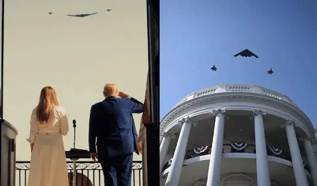 US: వైట్‌హౌస్‌ మీదుగా దూసుకెళ్లిన B2 బాంబర్స్‌