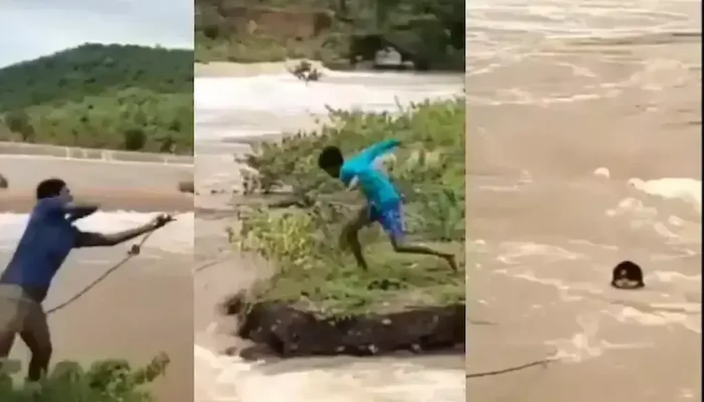 Manchiryala District: వాగులో చిక్కుకుపోయిన నలుగురు యువకులను రక్షించిన స్థానికులు