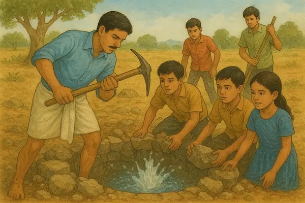 Gold treasure in well