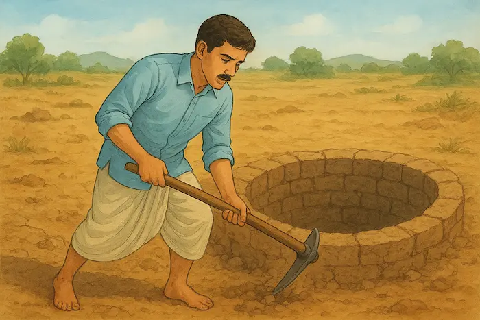 Gold treasure in well