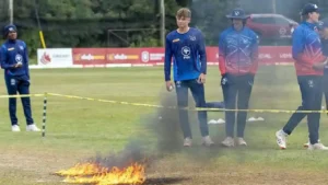Namibia vs Scotland మ్యాచ్ రద్దు – పిచ్‌పై నిప్పు ఘటనతో ICC లీగ్ 2లో ఉద్రిక్తత