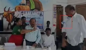 కాంగ్రెస్ నేతపై బీఆర్ఎస్ మహిళా ఎమ్మెల్యే దాడి