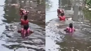 తండ్రి వరదలో బిడ్డను కాపాడిన కథ