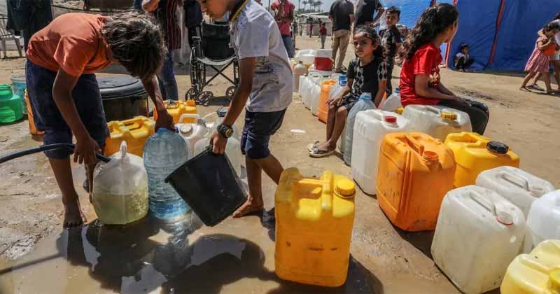 Gaza : దాహంతో అల్లాడుతున్న గాజా ప్రజలు