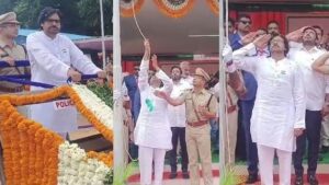 జాతీయ జెండాను ఆవిష్కరించిన డిప్యూటీ సీఎం పవన్, కేంద్రమంత్రి కిషన్ రెడ్డి