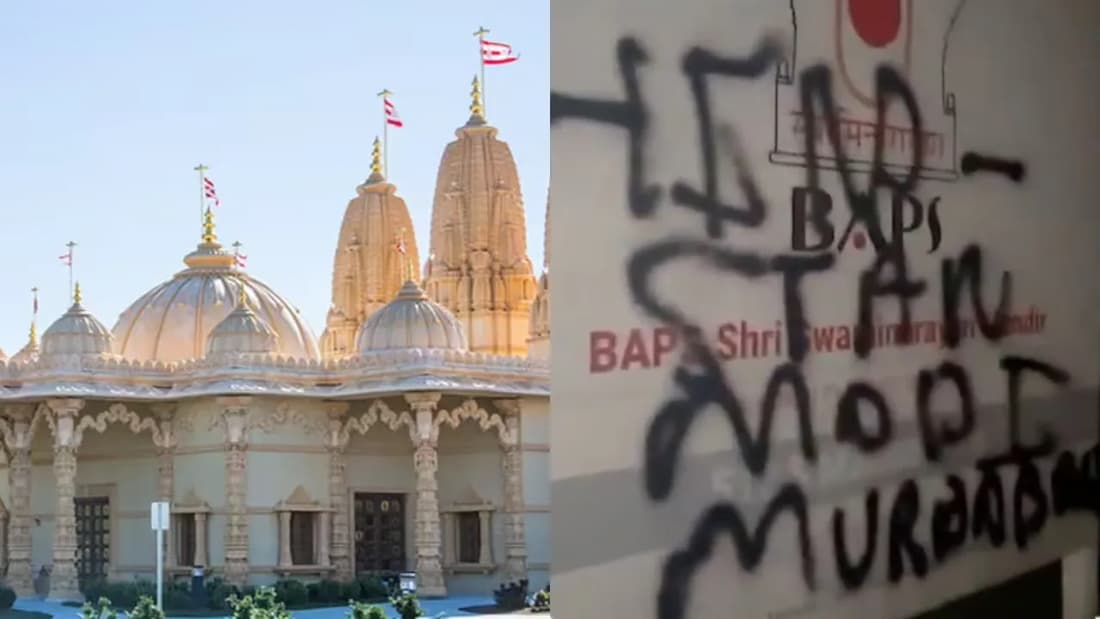 అమెరికాలో హిందూ ఆలయం పై ఖలిస్థానీ వేర్పాటువాదుల దాడి