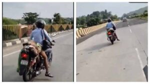 హృదయ విదారక సంఘటన.. భార్య మృతదేహాన్ని బైక్ పై తీసుకెళ్లిన భర్త