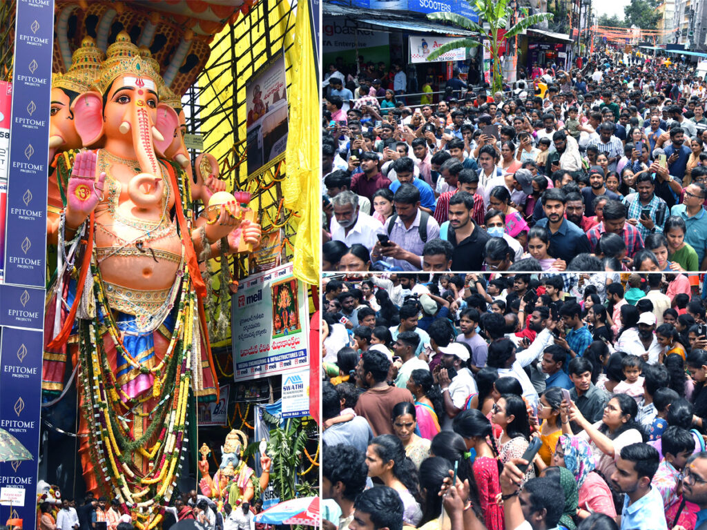 Vaartha live news : Khairatabad Ganesh : భారీ గణేశ్‌ వద్ద తగ్గని రద్దీ : ఖైరతాబాద్‌