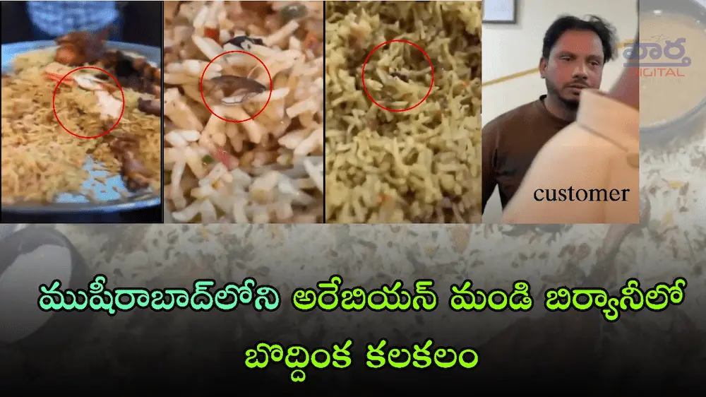 Musheerabad: ముషీరాబాద్‌లోని అరేబియన్ మండి బిర్యానీలో బొద్దింక కలకలం