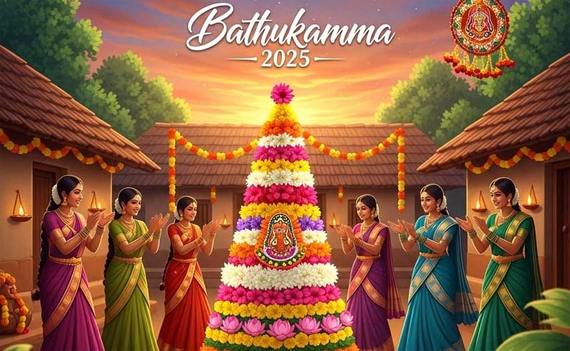 Bathukamma 2025 : తెలంగాణ‌లో 9 రోజులు బ‌తుక‌మ్మ‌.. కానీ అక్క‌డ మాత్రం 7 రోజులే
