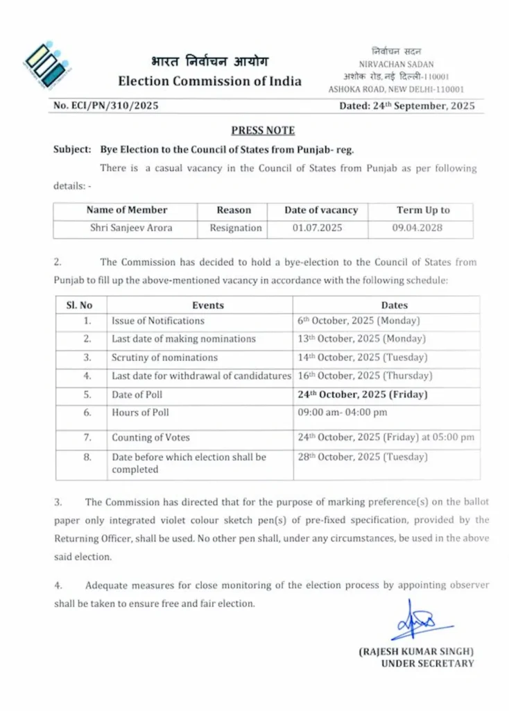 News Telugu: EC: ఐదు రాజ్యసభ స్థానాల భర్తీకి ఈసీ నోటిఫికేషన్!