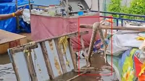 Bhadrachalam-స్నానఘట్టాల వద్ద కొండచిలువ కలకలం