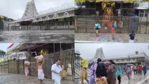 తిరుమలలో భారీ వర్షం, భక్తులకు సూచనలు