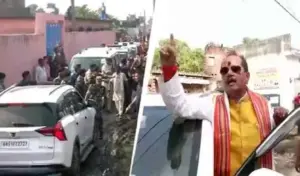 డిప్యూటీ సీఎంపై చెప్పులు పేడతో దాడి