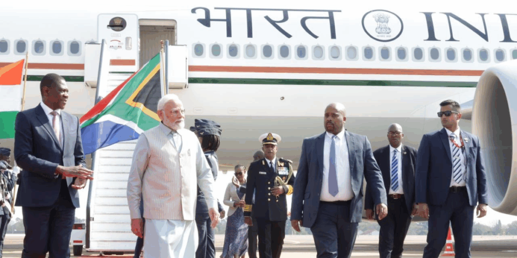 PM Modi South Africa : G20 సదస్సు కోసం దక్షిణాఫ్రికా చేరుకున్న PM మోదీ…