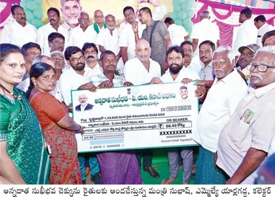 Minister Subhash: రైతు సంక్షేమమే ప్రభుత్వ ధ్యేయం కృష్ణా జిల్లా ఇన్చార్జ్ మంత్రి సుభాష్