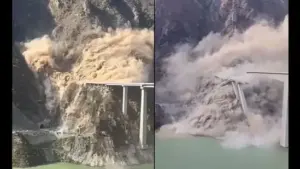 చైనాలో కుప్పకూలిపోయిన హాంగ్కీ బ్రిడ్జి