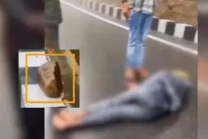 తిరుమల ఘాట్ రోడ్ పై రాయి పడి ఓ వ్యక్తికి గాయాలు