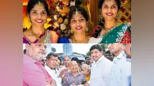 ముగ్గురు కూతుళ్ల పరిహారం చెక్కు.. ఆ తండ్రికి ఉప్పొంగిన దుఃఖం