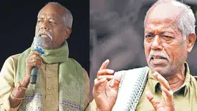 అందెశ్రీకి కన్నీటి నివాళి.. పాడె మోసిన సీఎం