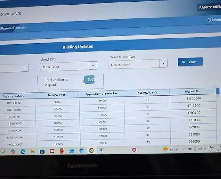 Fancy Number Auction