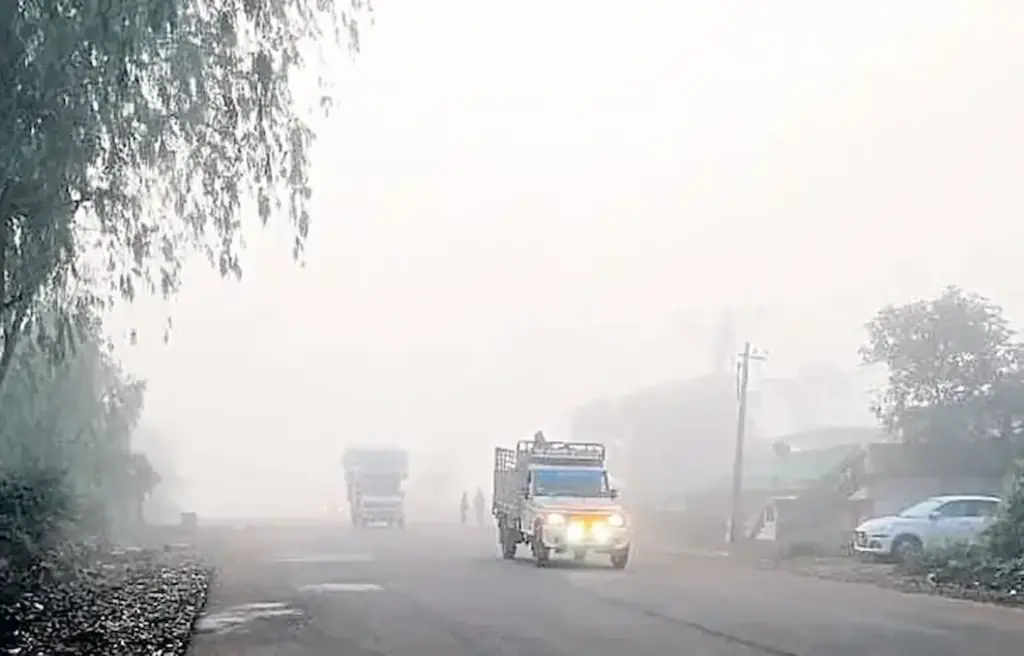 A minimum temperature of 3.8 degrees Celsius was recorded in Andhra Pradesh