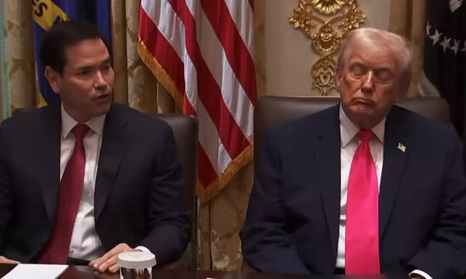 Donald Trump: క్యాబినెట్ మీటింగ్‌లో నిద్రమత్తులో ట్రంప్.. వీడియో వైరల్
