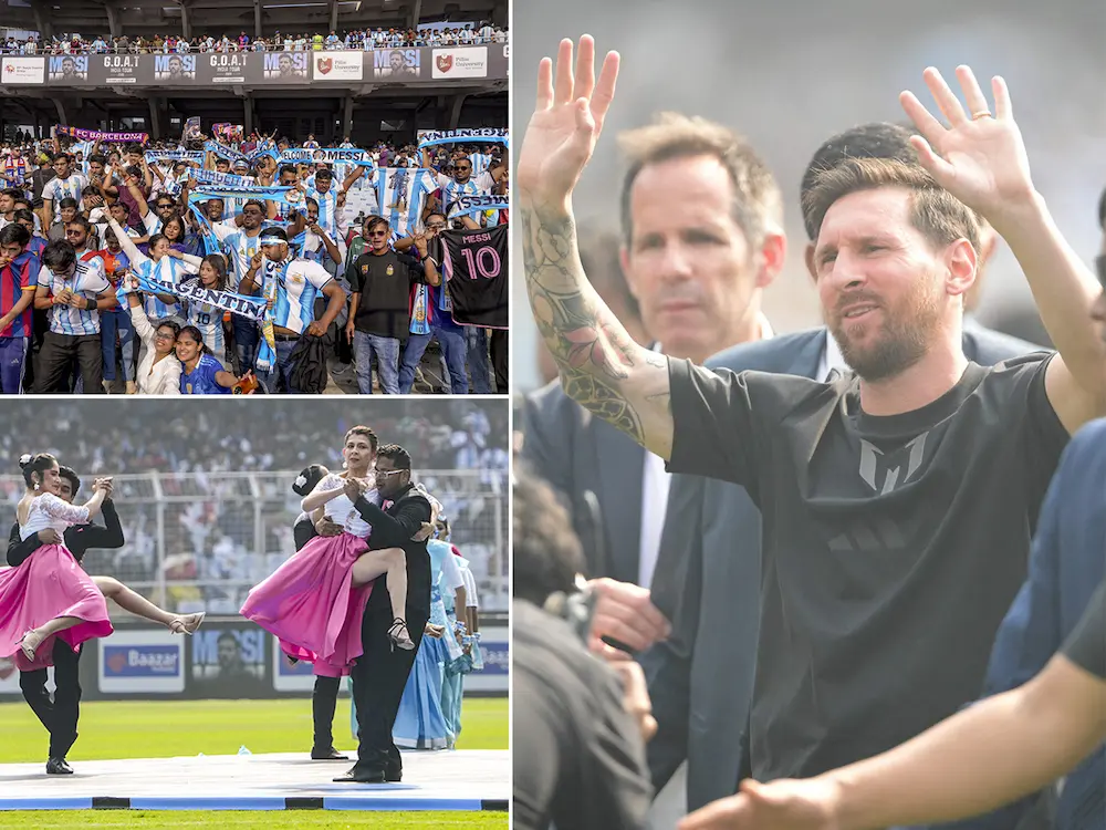 News Telugu: Kolkata: సెల్ఫీల కోసం ఎగబడటంతో.. మెస్సీ తీవ్ర అసహనం