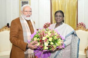 రాష్ట్రపతి ముర్ముతో ప్రధాని మోదీ భేటీ