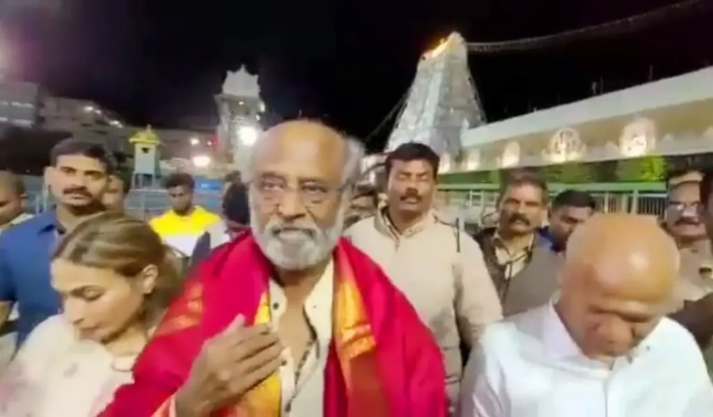 Rajinikanth had a darshan of Lord Venkateswara.