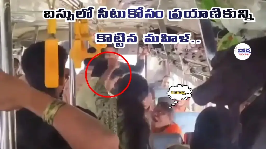 బస్సులో సీటుకోసం ప్రయాణికున్ని కొట్టిన మహిళ