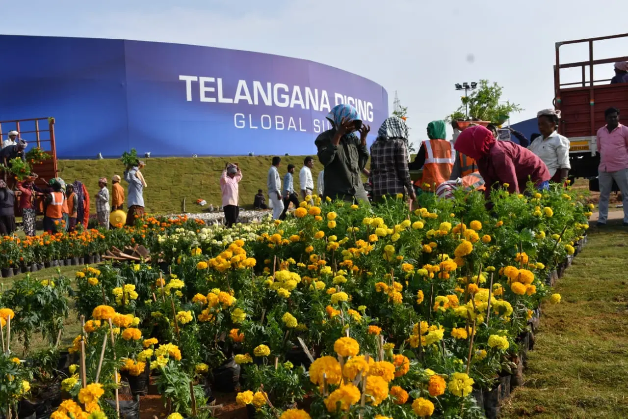 గ్లోబల్ సమ్మిట్ కు భారీగా ఏర్పాట్లు ..