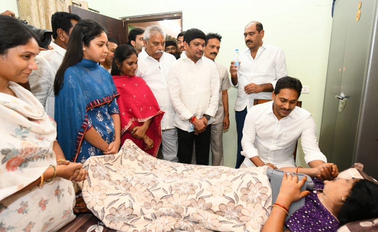 Telugu News: Jagan: అనారోగ్యంతో బాధపడుతున్న జమలపూర్ణమ్మను పరామర్శించిన జగన్