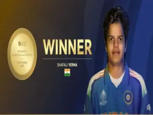షఫాలి వర్మకు ఐసీసీ ప్లేయర్ ఆఫ్ ది మంత్ అవార్డు