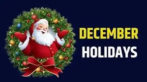 డిసెంబర్ హాలిడే నోటిఫికేషన్