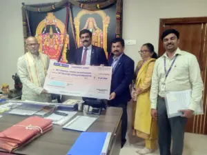 టీటీడీకి రూ.38 లక్షల విరాళం ఇచ్చిన ఇండియన్ బ్యాంక్