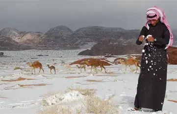 Snow in Saudi