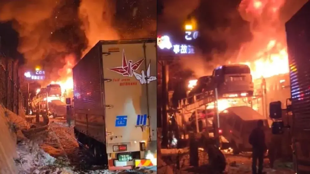 Breaking News: Japan:ఎక్స్‌ప్రెస్‌వే పై ఘోర రోడ్డు ప్రమాదం.. 50 వాహనాలు ఢీ