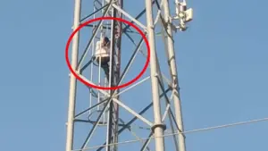 ఎన్నికల్లో ఓటమి తట్టుకోలేక సెల్ టవర్ ఎక్కిన అభ్యర్థి భర్త