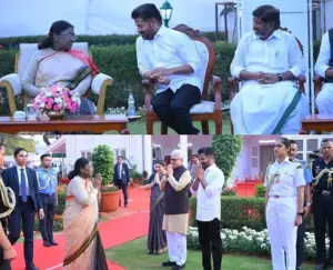 హైదరాబాద్‌లో రాజకీయ ప్రముఖులతో రాష్ట్రపతి ఎట్ హోం వేడుక