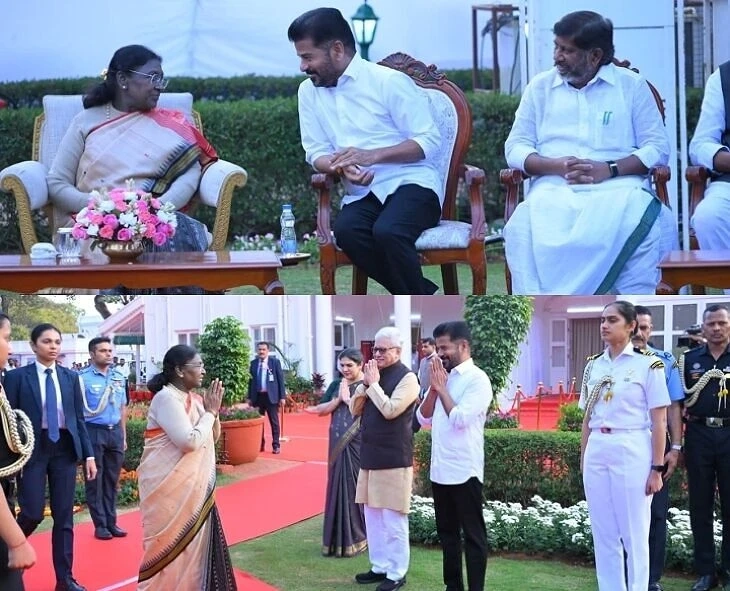 హైదరాబాద్‌లో రాజకీయ ప్రముఖులతో రాష్ట్రపతి ఎట్ హోం వేడుక