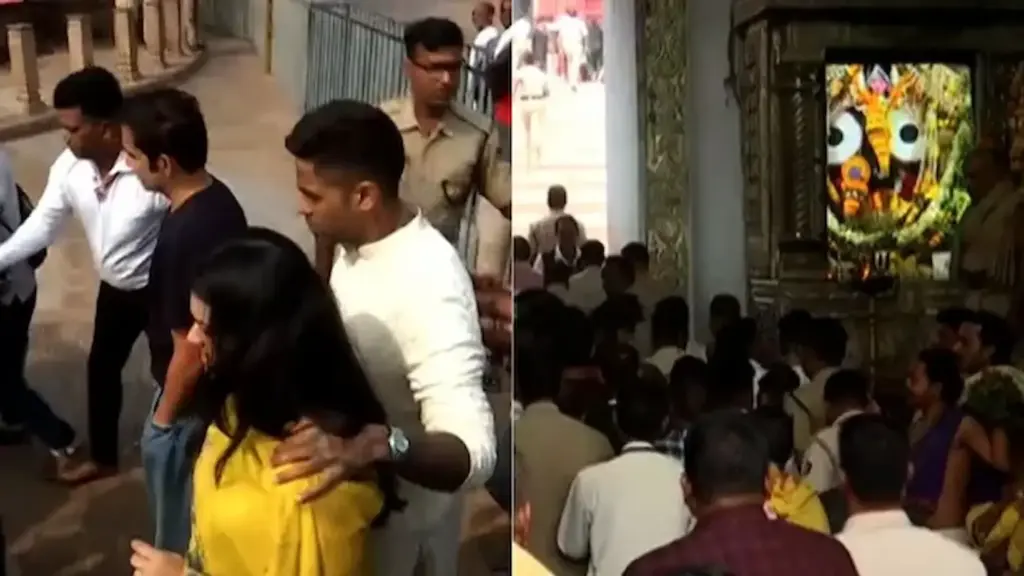 Team India cricketers visit Lord Jagannath temple in Puri