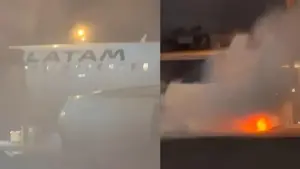 విమానంలో మంటలు..త్రుటిలో తప్పిన ముప్పు