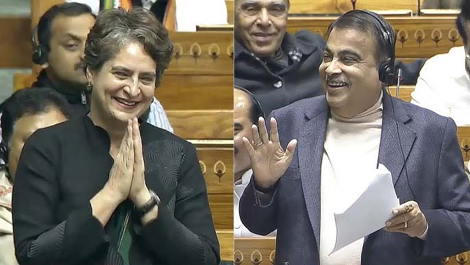 Lok Sabha : గడ్కరీ-ప్రియాంక.. లోక్ సభ లో ఫ్రెండ్లీ డిస్కషన్