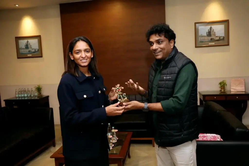 Harmanpreet Kaur wax statue at Jaipur Wax Museum